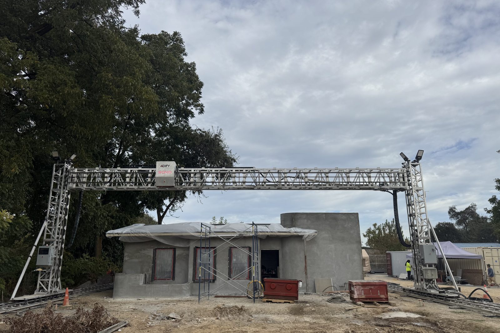 The 3D printer building a home at Kaizen Way, Olivehurst